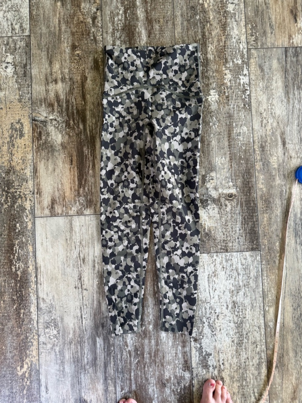 2 for $30: Spanx green tan high waisted booty boost camouflage print leggings -